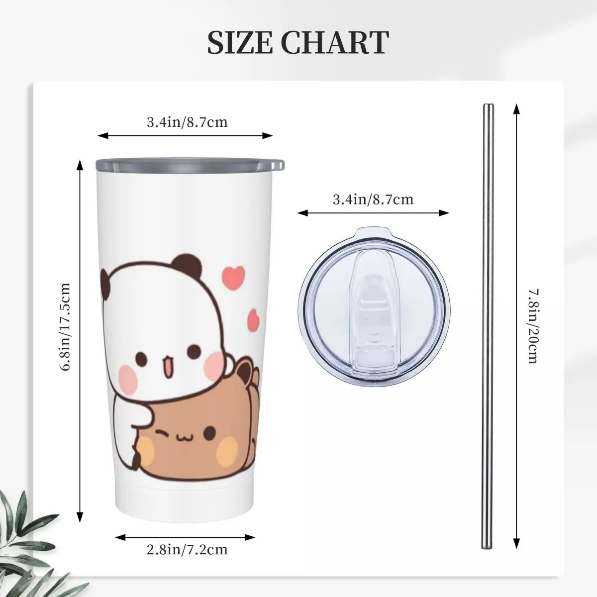 Bicchiere in acciaio inossidabile Bubu Dudu tazza da caffè Love Cute Bear isolato tazze fredde e calde tazza bottiglia d\'acqua personalizzata da