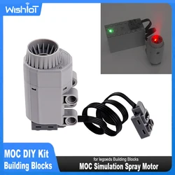 New MOC Simulated Spray Motor Smoke Electric Exhaust Parts Building Blocks Car PF Model Technical Parts Power Functions Motor
