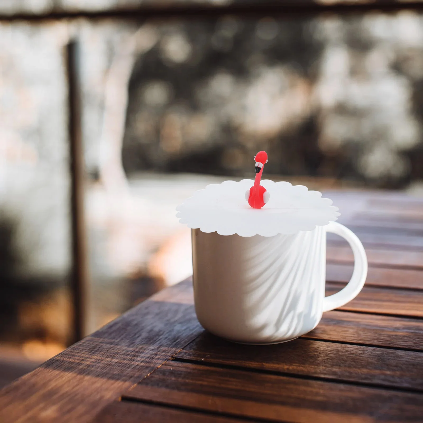 

Flamingo Cup Lids 11Cm Transparent Silicone Mug Cover For Coffee Tea Drink Hot Cup Lid Reusable Leak-Proof Dust Protection