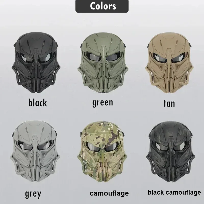 Masker Pelindung Olahraga Permainan Perang CS Paintball Airsoft Bernapas Taktis untuk Berburu dan Menembak Aksesori ir;l5