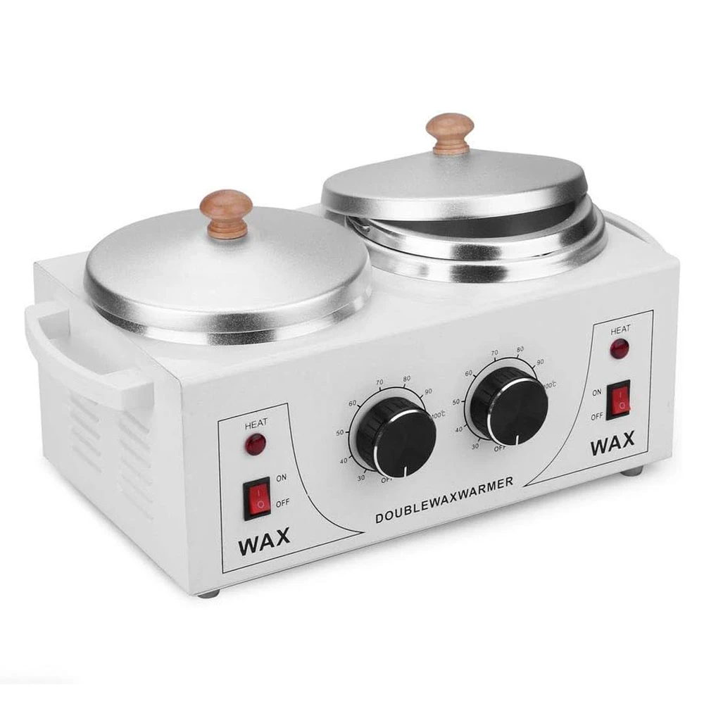 1000ccDouble Pot Wax Warmer Professional Electric Heater Dual Parrafin Melt Facial Skin Equipment SPA Adjustable Temperature Set