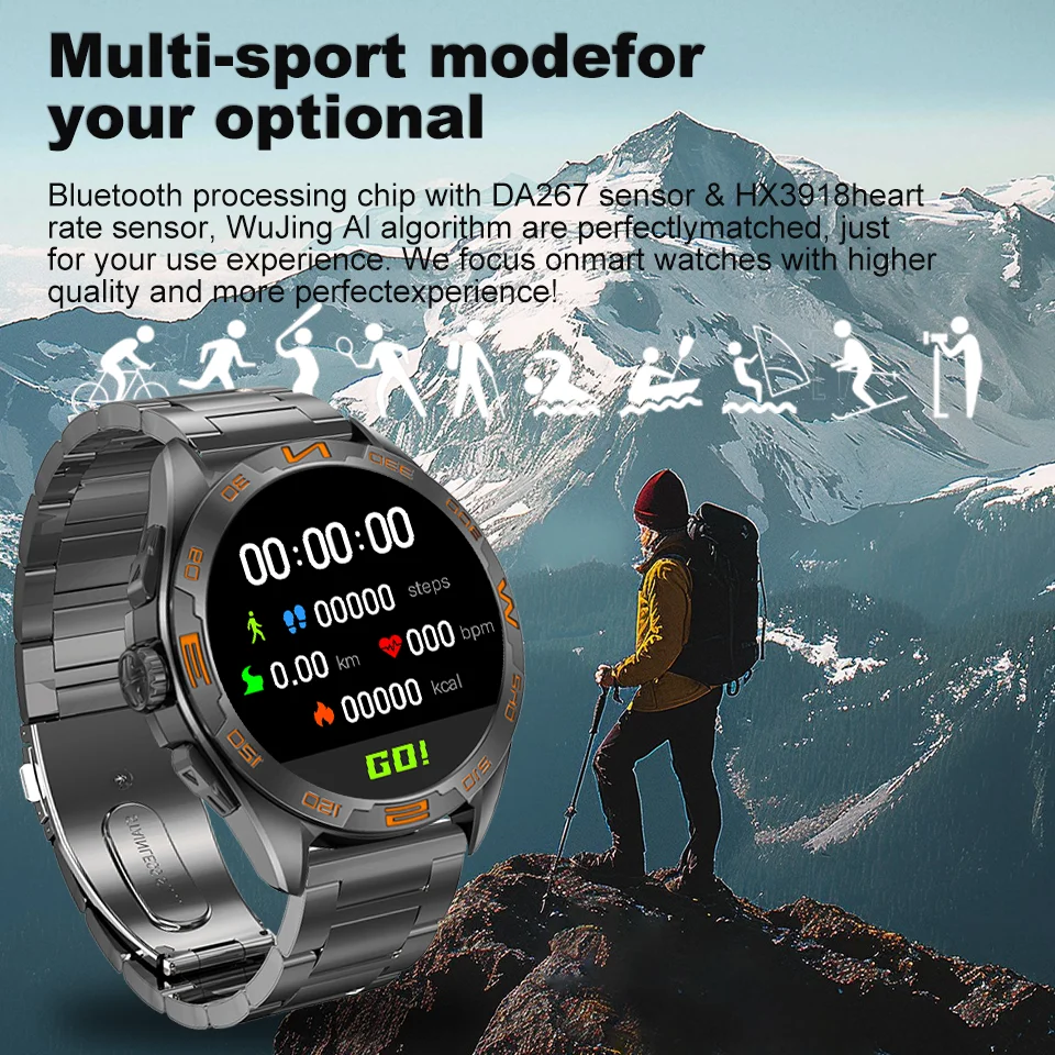 2025 Watch DT M1 Pro Smart Watch 1.43''AMOLED Screen GPS Track Bluetooth Call Download App Heart Rate Sleep Sports Smart Watch