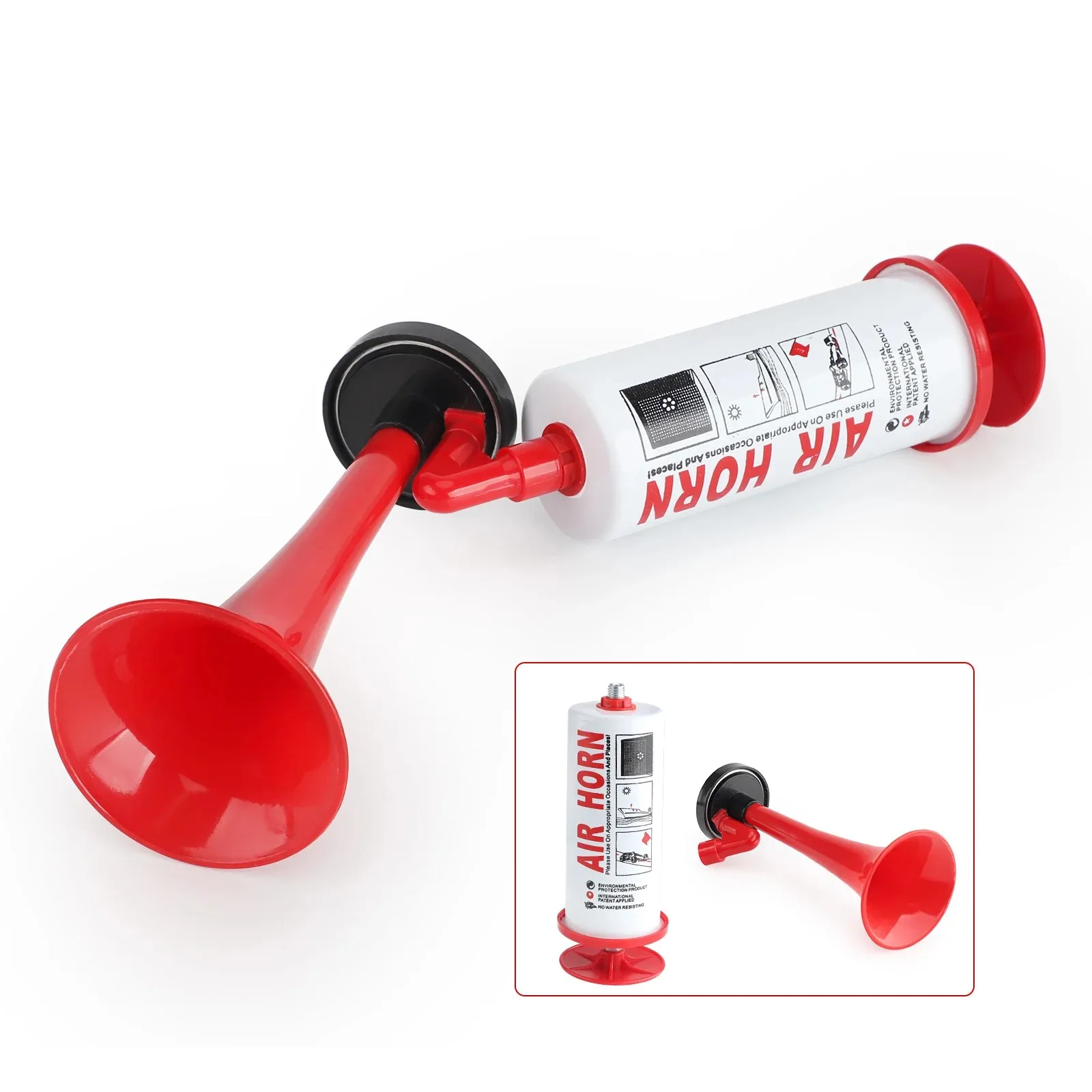 Pump Air Horn, Loud Safety & Cheering Noise Maker for Boat, Car, Sports Events, Football Games, Parties & Celebrations