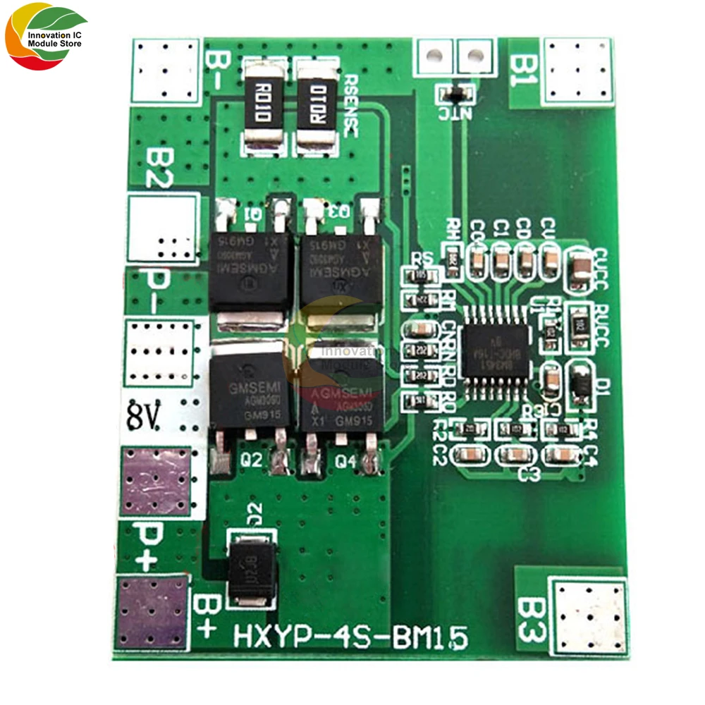 4S 14A 12.8V 18650 Lithium Iron Phosphate Protection Board LiFePO4 4S BMS Balancing Charging Circuit PCM 3PCS