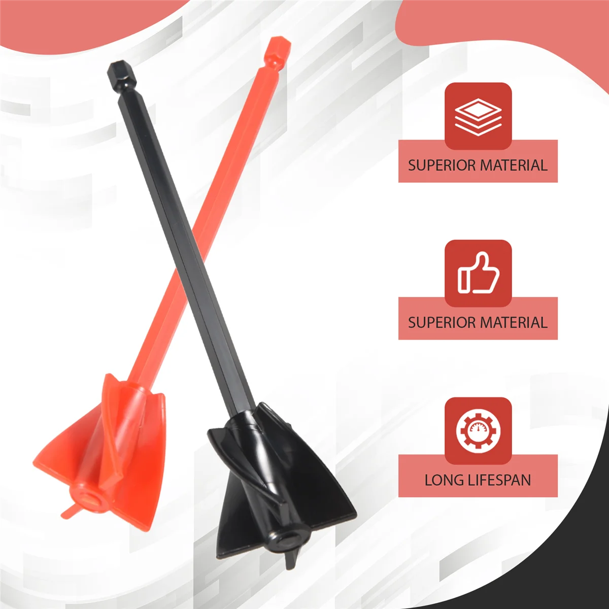 8 шт. лопасти для смешивания смолы, насадка для смешивания эпоксидной смолы для мощного смешивания, многоразовый миксер для краски, насадка для мешалки для краскиN02R