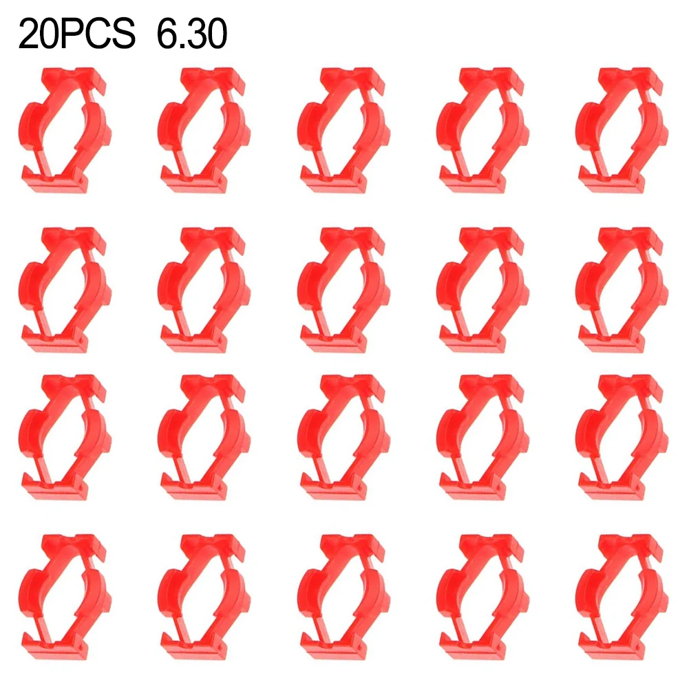 20PCS Red Plastic Quick Connect Fuel Tube Line Joint Clips For Diesel Pipe Fittings
