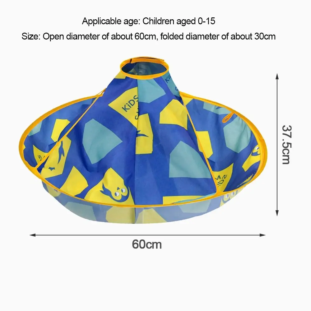 Colorful Kids Hair Cutting Cape Waterproof Cloak Umbrella Hairdresser Apron Reusable Foldable Hair Cutting Gown Home Haircut view 6