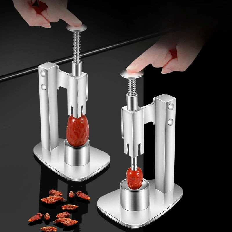 Stainless Steel Cherry Olive Date Pit Remover Press Type Multifunctional Kitchen Tool for Home Core Extractor Fruit