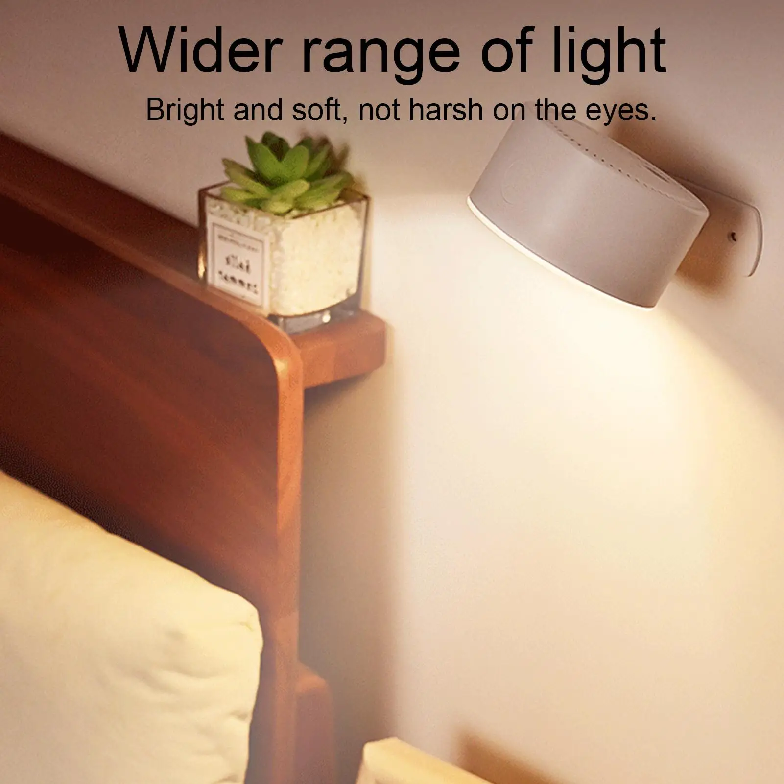 Wall Sconce Wall Mount Lighting Sconce Rechargeable 360-Degree Rotating Illumination Modern Ornament for Nursing Art Display
