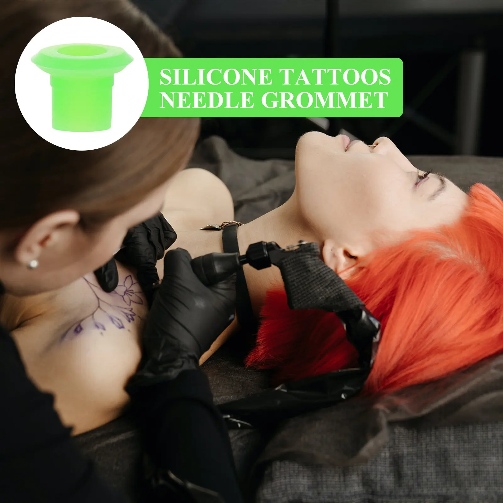 

1 коробка силиконовых прокладок для тату-игл, премиум-класса, одноразовые, с высокой эластичностью для гладкого нанесения татуировок