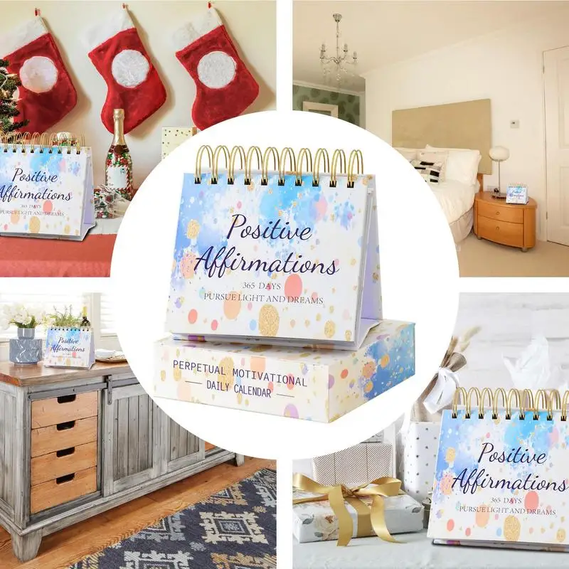 2024 Inspirational Desk Calendar Full-Color Humorous Perpetual Calendar With Daily Inspirational Quotes Positive Perpetual