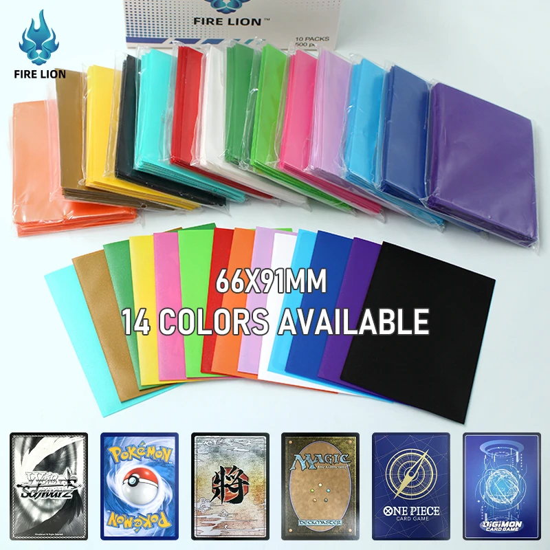 100PCS 66x91mm Matte Standard Size Card Sleeves TCG Trading Cards Protector For Tarot Shield Board Games Magical Cover PKM