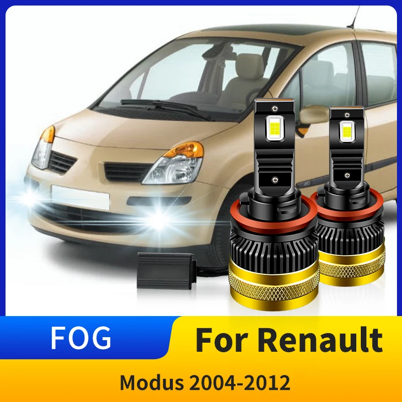1PC/2PC High Quality White H8 H11 LED Front Fog Light Lamp For Renault Modus 2004-2012 2005 Fog Bulb Replacement Car Accessories