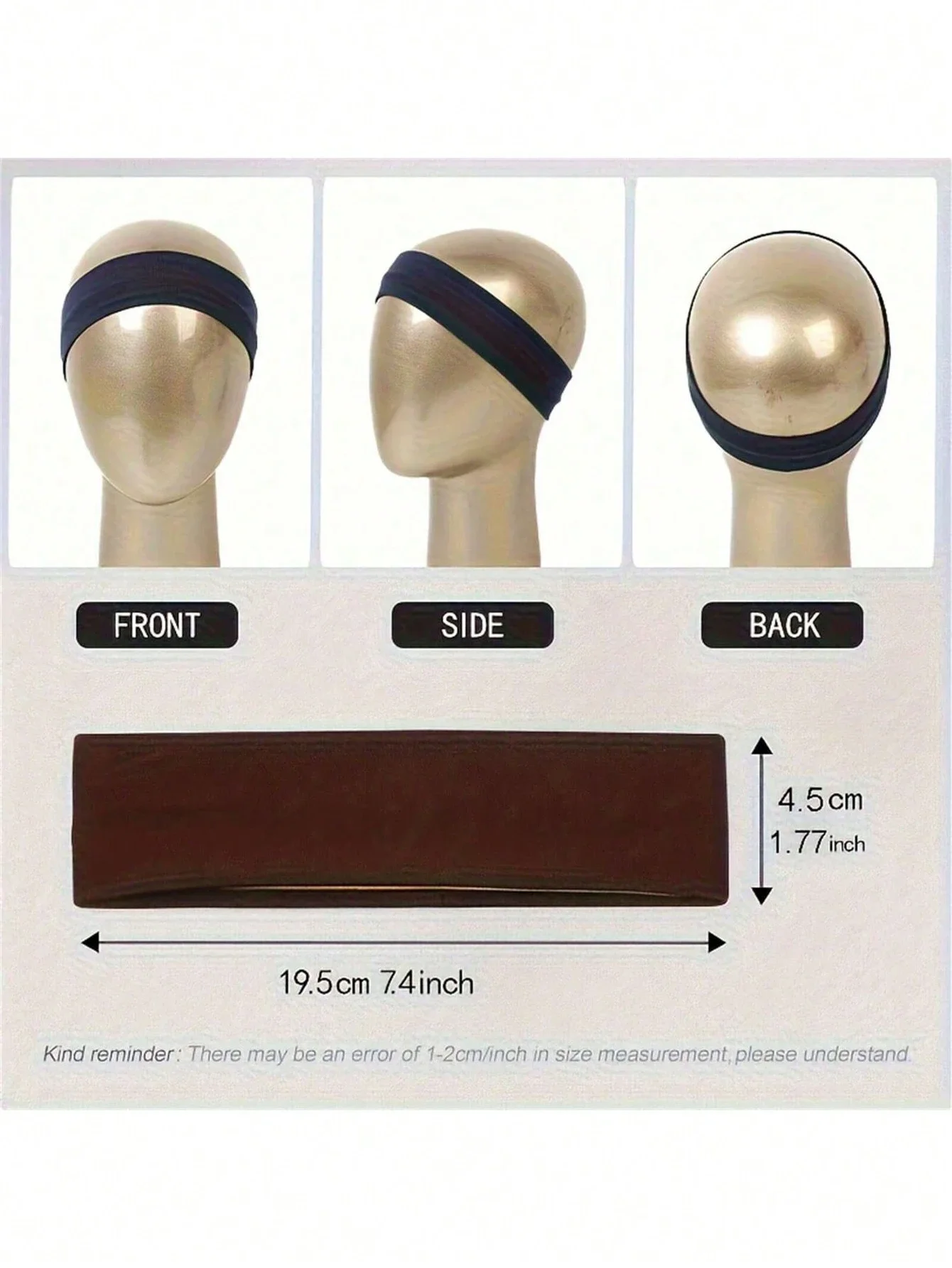 

6 Pcs Wide Solid Color Stretchy Knitted Headbands For Women
