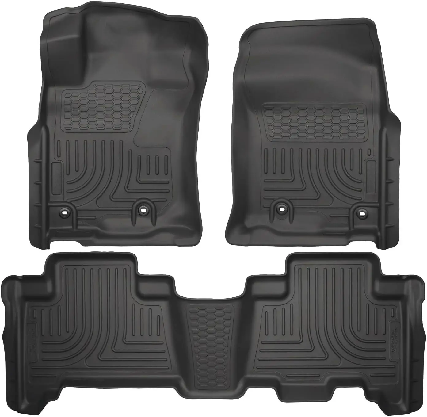 

Custom Floor Mats for 2013-2024 Toyota 4Runner & 2014-2024 Lexus GX460 - Front & 2nd Row, 3-Piece Black