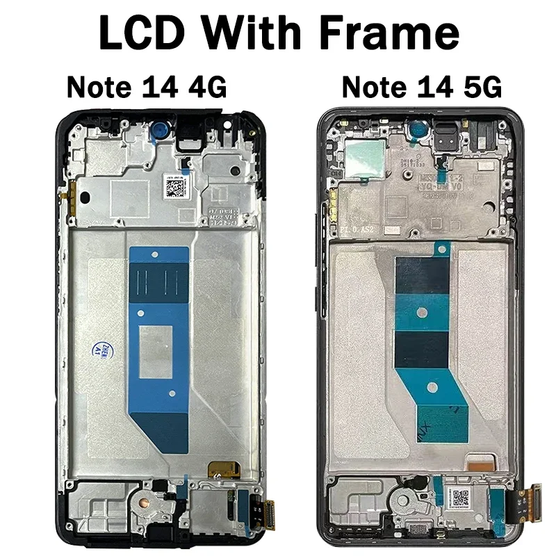 6.67 "testowany wyświetlacz Note14 dla Xiaomi Redmi Note 14 4G/5G 24117RN76G 24094RAD4G wyświetlacz LCD ekran dotykowy Digitizer Assembly — zdjęcie produktu 3