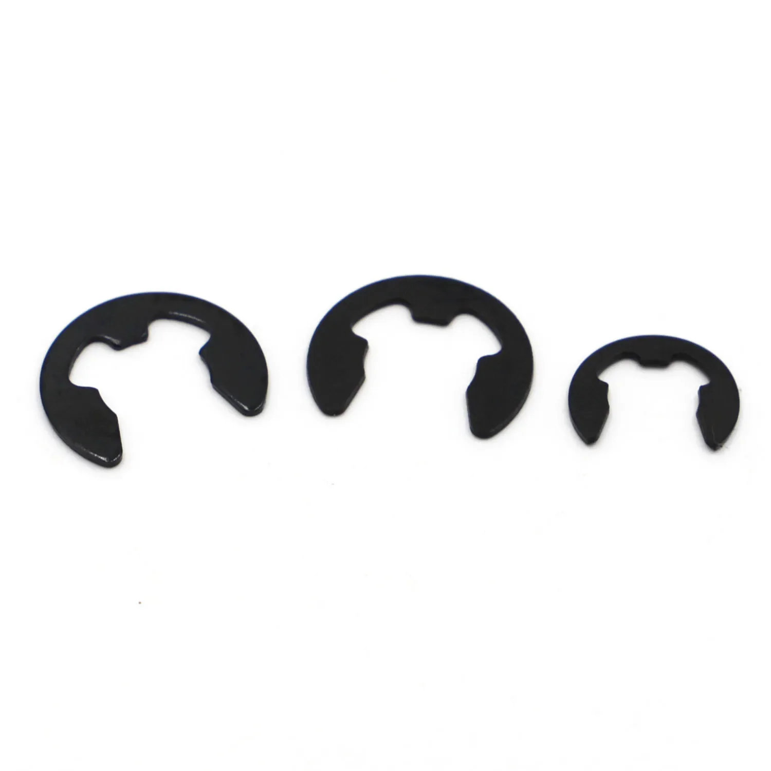 M1.2 M1.5 M2 M3 M4 - M24 GB896 Black Manganese Steel Shaft Bearing Retaining Ring Split Washer Snap Collar E Type Clip Circlip