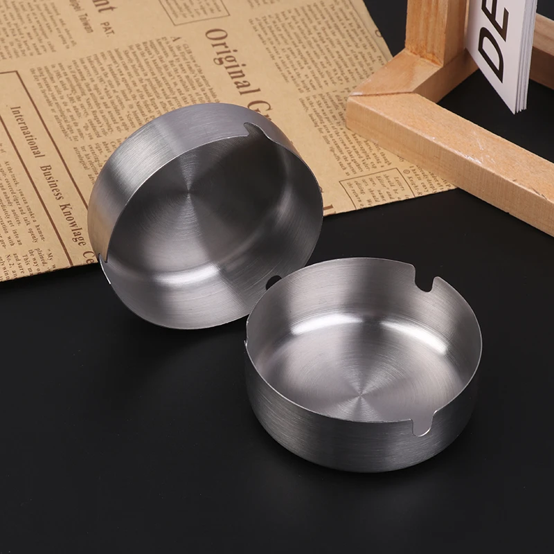 Stainless Steel Ashtray Creative Event Opening Gift Ashtray Bar Hotel Metal Ashtray Commercial Color Outdoor Pocket Ashtray