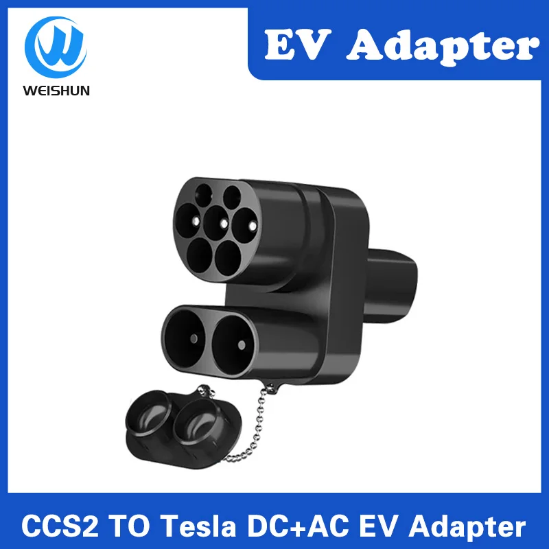 CCS2 to NACS AC+DC Adapter 250A Electric Vehicle DC Charging Station CCS COMBO 2 To TPC Convertor for Teslas Model