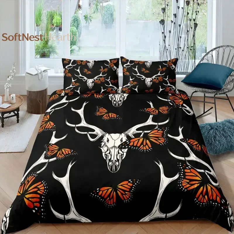 2026 3D Printed Gothic Skull Bedding Set Duvet Cover Bedroom Comforter Covers Single Twin King ​Size Quilt Cover Home Textile 2/