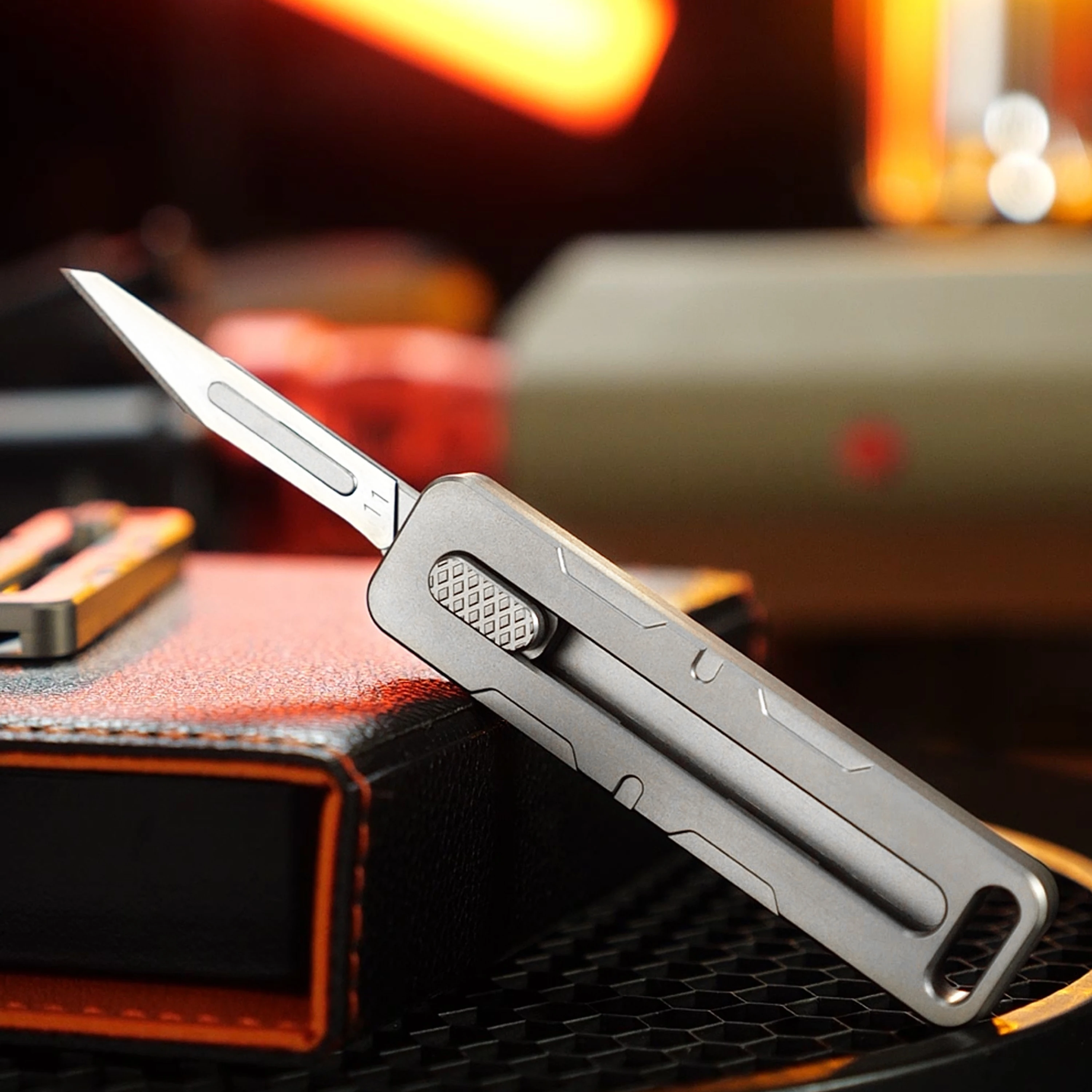 Utility Knife Titanium Surgical Blade Portable Scalpel EDC Carving Tool Knife Multi-Function Pocket Knife