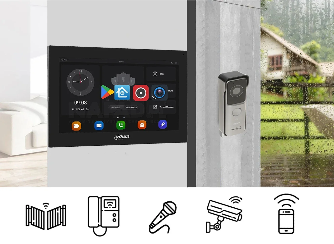 Mutil language Dahua VTO2311R-WP POE  WiFi Video Intercom camera kit IP Villa Door Station Outdoor Control with monitor