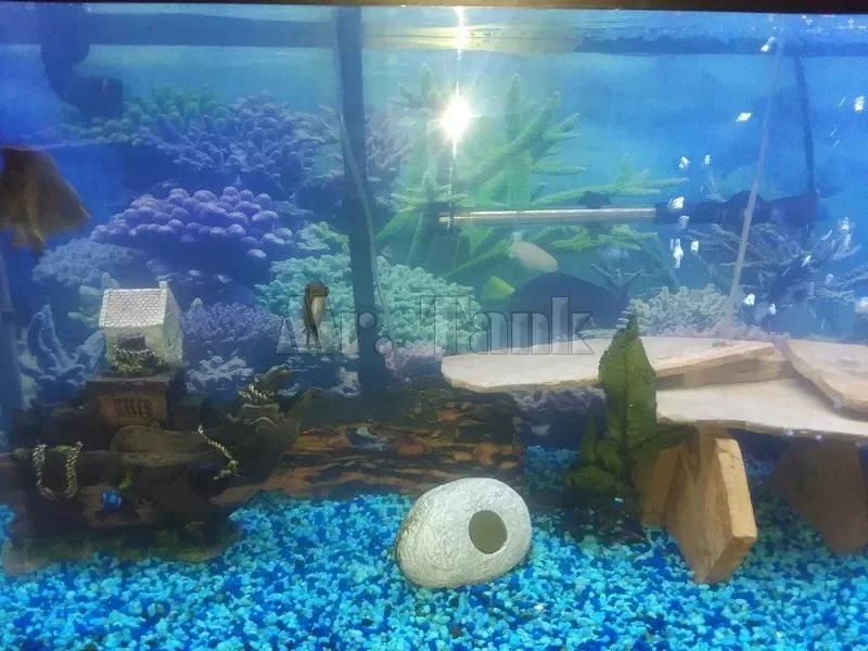 Mr.Tank PVC Aquarium Background Poster Fantasy Mountain View Fish Tank Backdrop Fantasy HD Aquarium Decorations image 4