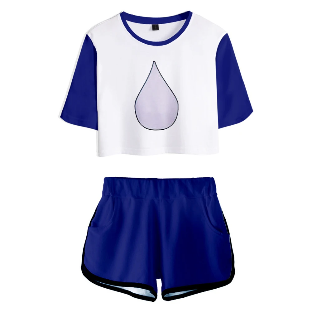 Fire Ember Cosplay Costume Infantil, Fantasia T-shirt, Curto, Desenhos Animados, Elemental, Dia das Bruxas, Carnaval, Terno Infantil, Water Wade