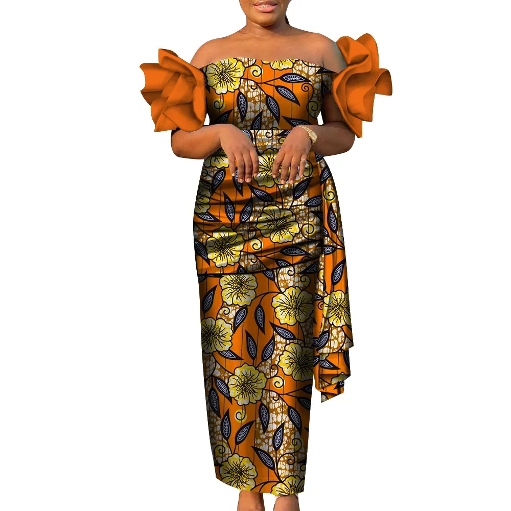 Fashion Women's dress Nigerian Plus Size Traditional Ankara Ladies Elegant Robe Dashiki Female formal long dresses