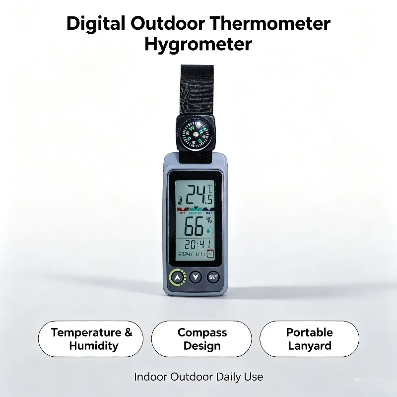 WELLINK Mini LCD Digital Thermometer Hygrometer Indoor Camping Temperature Humidity Meter Home Room Monitor