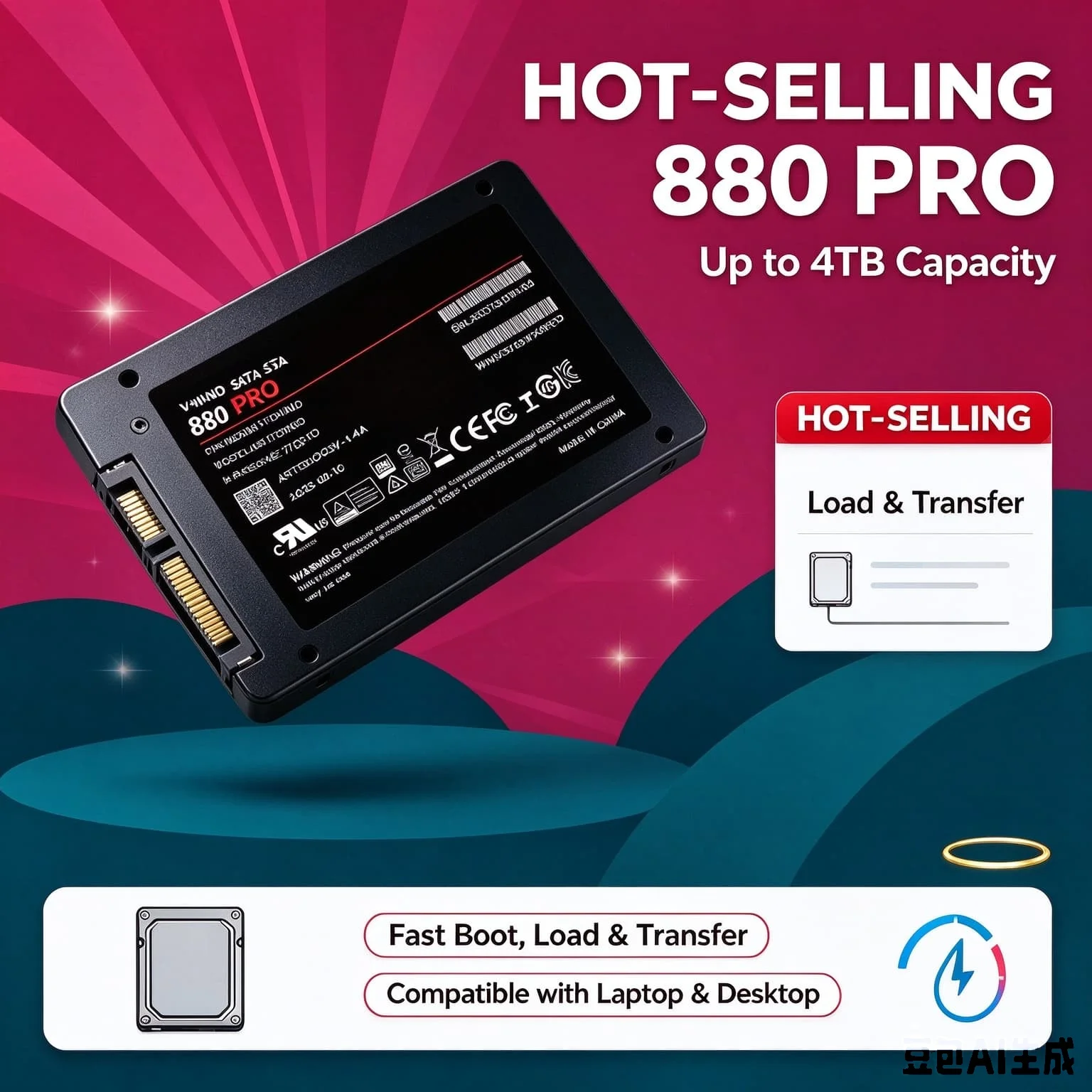 Hard Drive 880 PRO SSD High Speed 500GB 1TB 4TB 2TB Sata3 2.5 Inch Solid State Disk Internal HDD Laptop Microcomputer Desktop