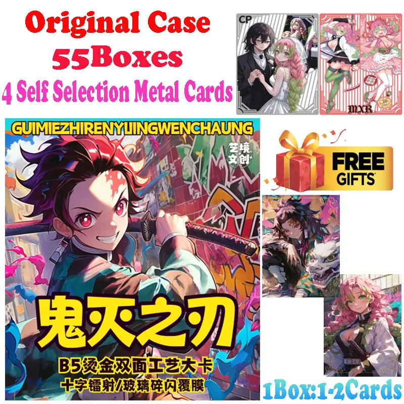 2025 Newest Case Wholesale Yijing Culture B5 Size Demon Slayer Card Board Shinobu Trading Mitsuri CCG TCG Hobbies Gift