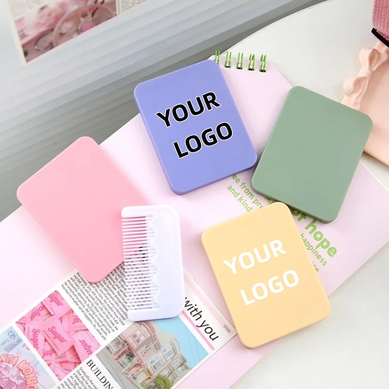 【شعار مخصص】50 قطعة مرآة مكياج مخصصة للسفر متوافقة مع أدوات تغليف تصفيف الشعر وهدايا الشركات