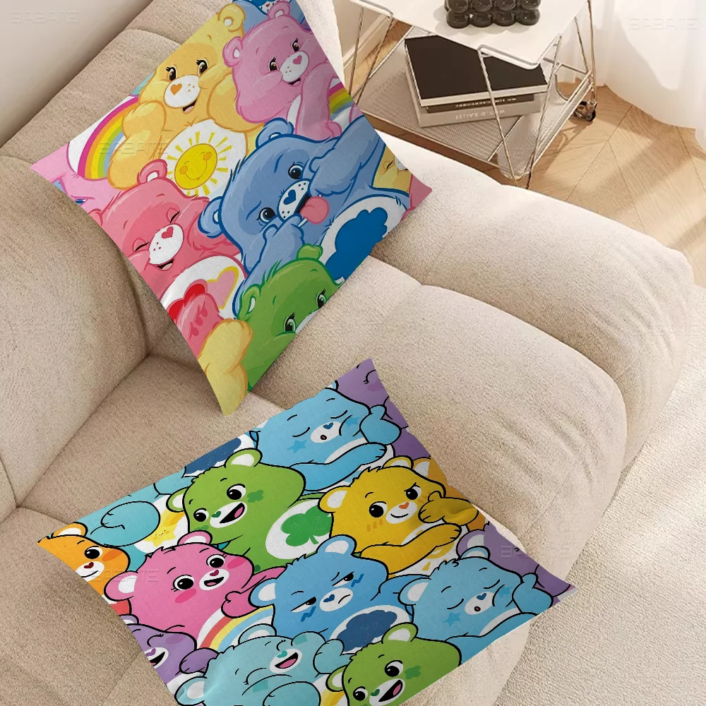 CUTE CARE B-BEA-RES BEARS Pillow Cushion Cover Pillowcase Living Room Sofa Home Decor Customized