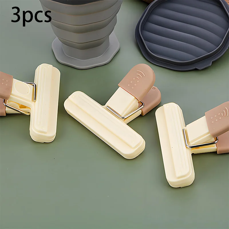 مشابك أكياس الطعام على شكل حرف T - مشابك ختم قوية للرقائق والوجبات الخفيفة والحبوب والمعكرونة ومقاومة للتسرب والرطوبة (المختلف)