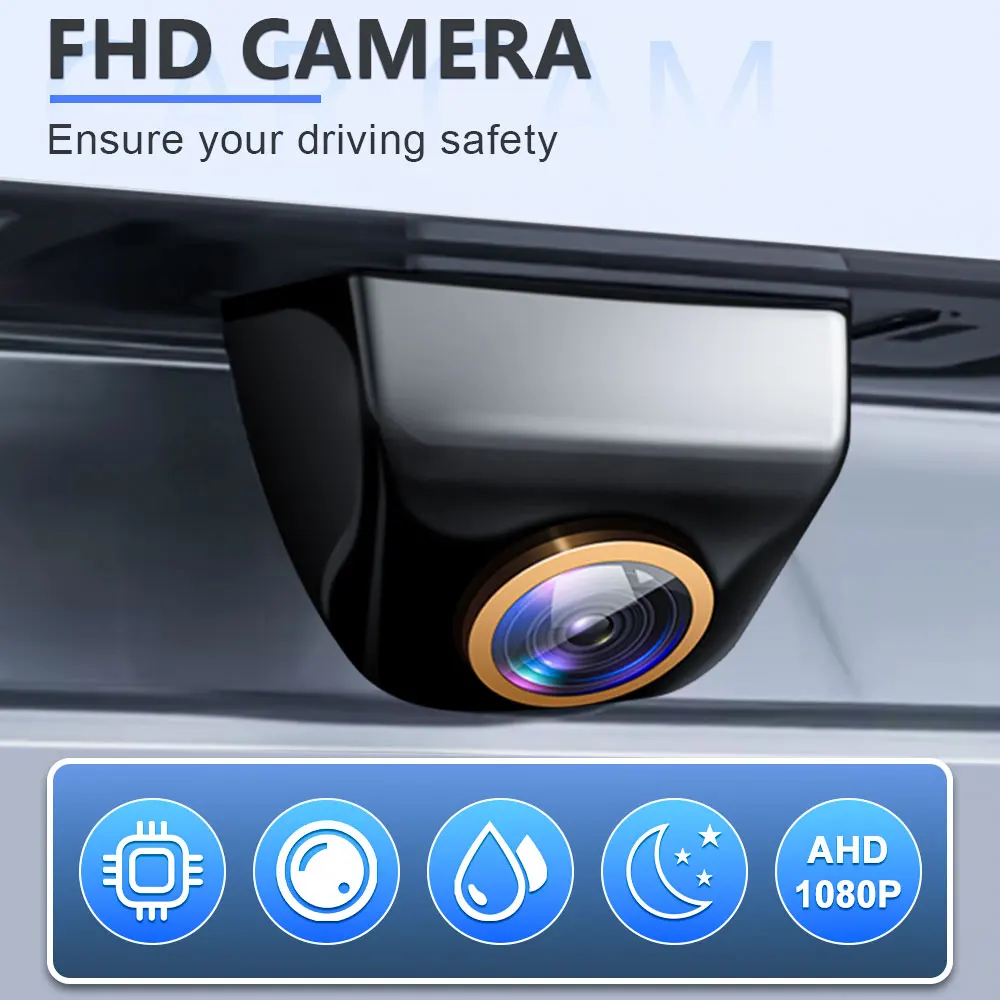 

AHD 1920x1080P Front Camera Car Rear View Camera Fisheye Golden Lens 170° Full HD Night Vision Vehicle Back Car Reversing