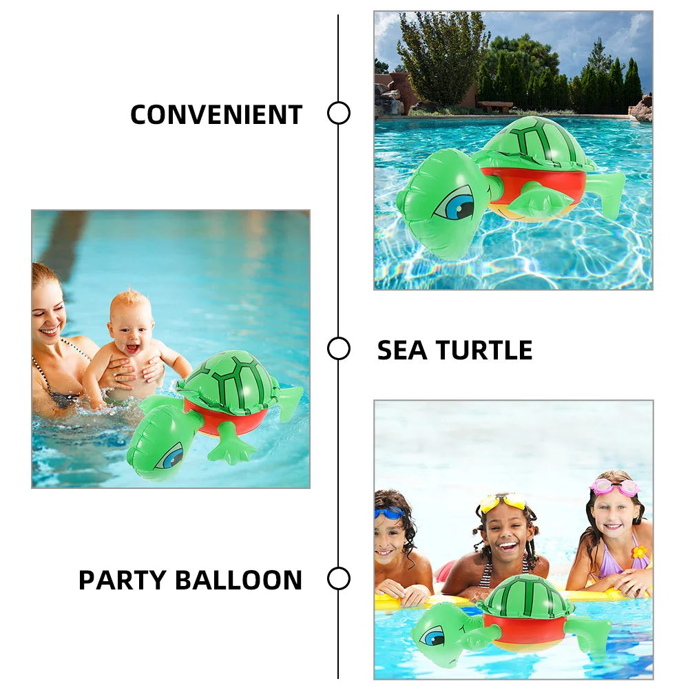 2 szt. Dmuchane Żółwie Zabawki Balon PVC Zwierzęta Morskie Rekwizyty na Imprezę dla Dzieci Akcesoria do Basenu Zabawa na Plaży Letnia Zabawa