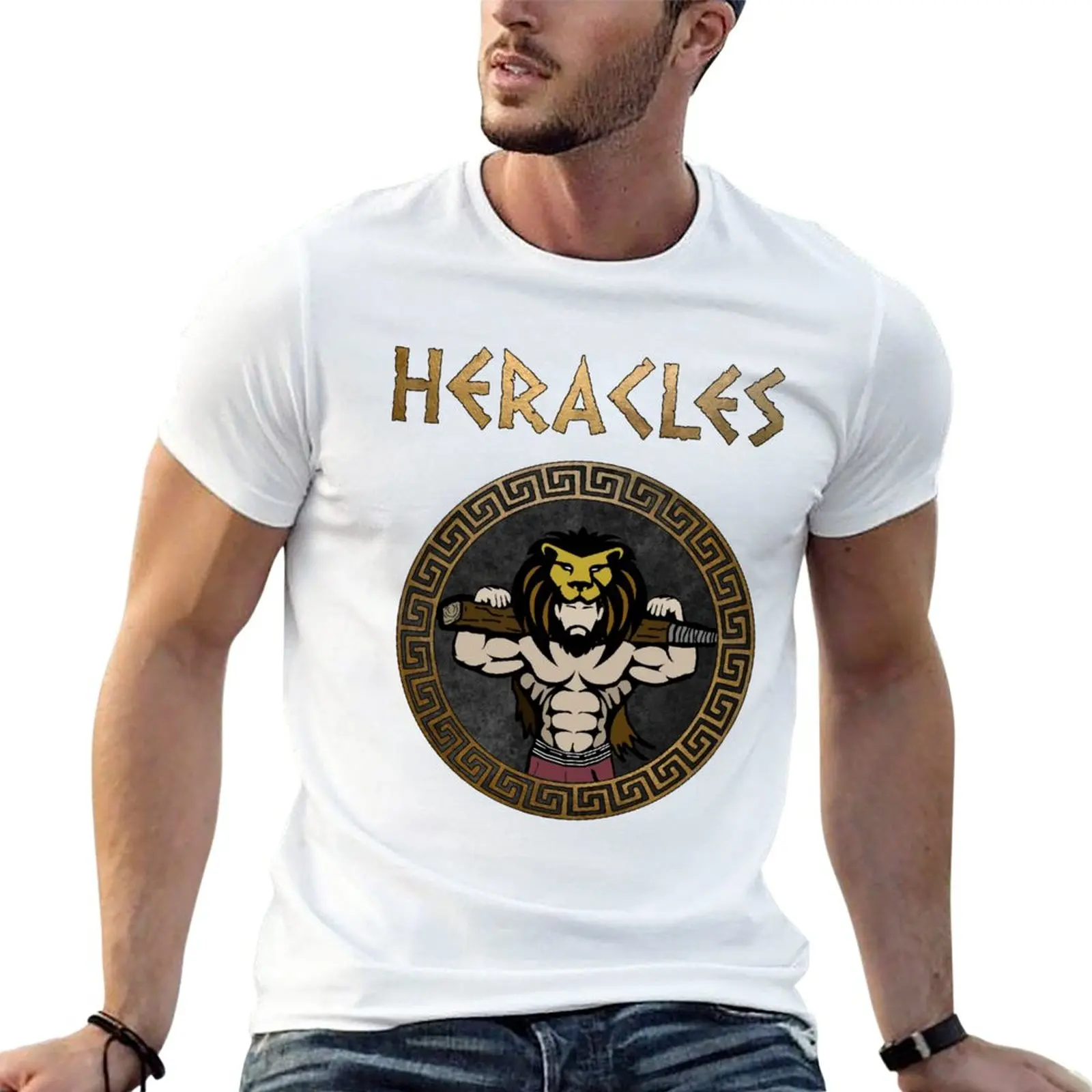 New Heracles Ancient Greek God and Hero Son of Zeus T-Shirt korean fashion plus size tops black t-shirts for men