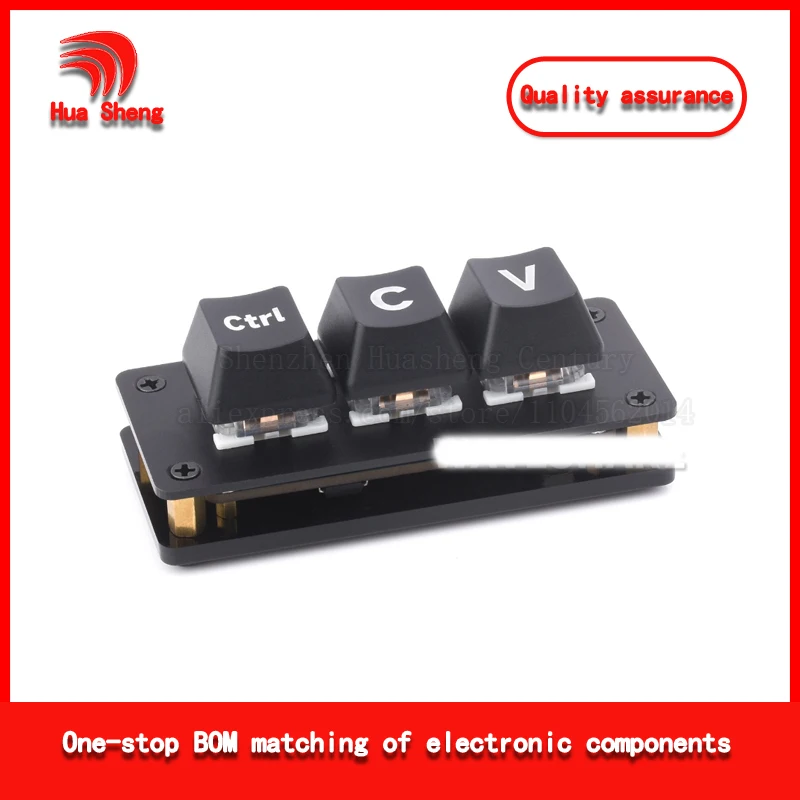 Ctrl C/V Programmer Shortcut Keyboard; 3-Key Keyboard Development Board; Programmable Custom; Dual Type-C Interface; Driver-Free