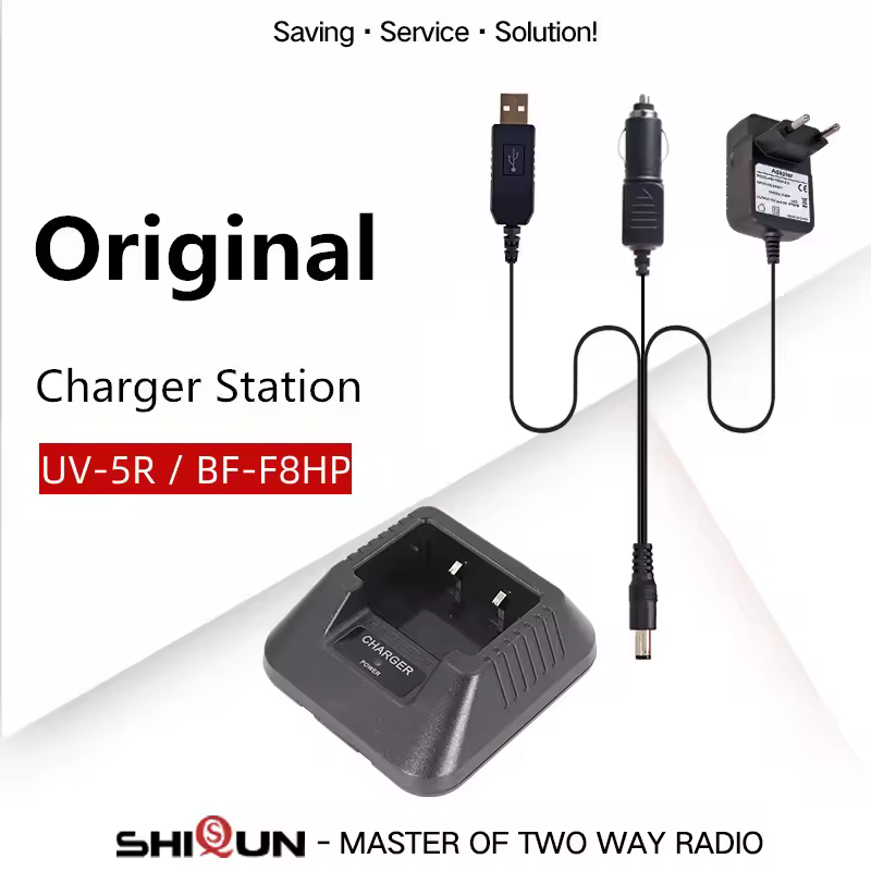 Cargador UV-5R BF-F8HP Radio USB cargador de batería UV-5X3 Original UV-5RTP UV-5RA Walkie Talkie GT-5R Baofeng accesorios BF-F9 V2N