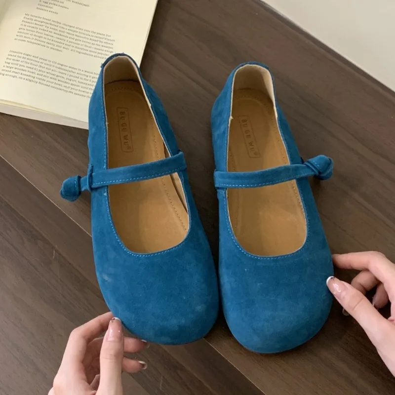 

Women Flats Marie Jane Lolita Shoes Suede Casual Shallow Sandals New Trend Casual Walking Shoes 2025 Summer Woman Zapatos Mujer