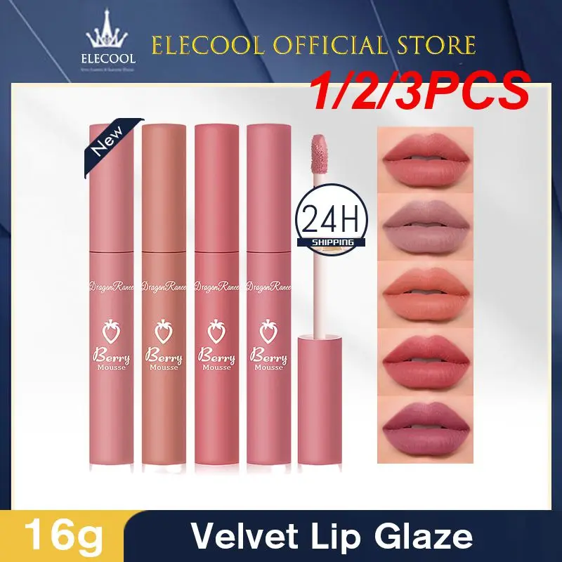 1/2/3PCS Lip Gloss Lip Tint Lip Makeup Velvet Matte Lip Glaze Cosmetics Liquid Lipstick Lipgloss Free Shipping Beauty