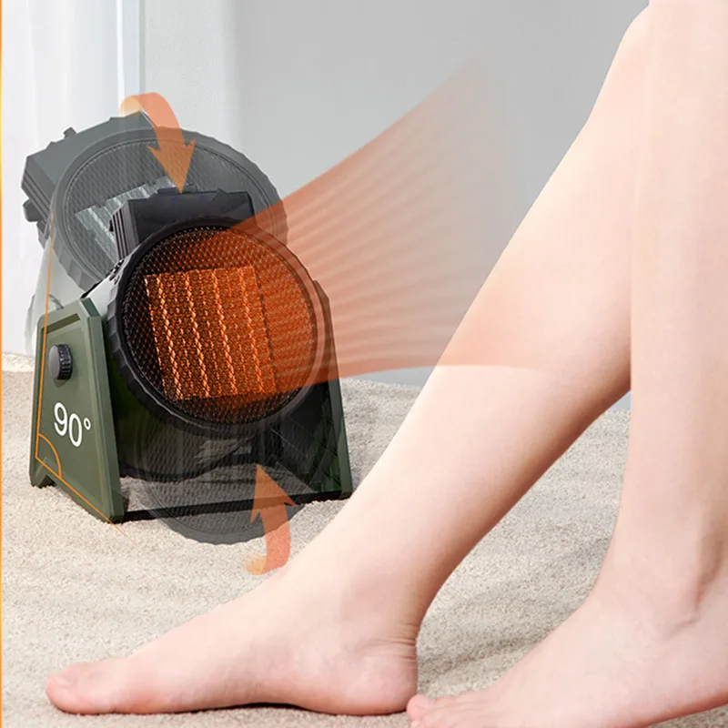 Aquecedor de ar aquecedor doméstico desktop pequena pistola aço ventilador ar quente do banheiro rápido aquecimento termoelétrico industrial alta potência