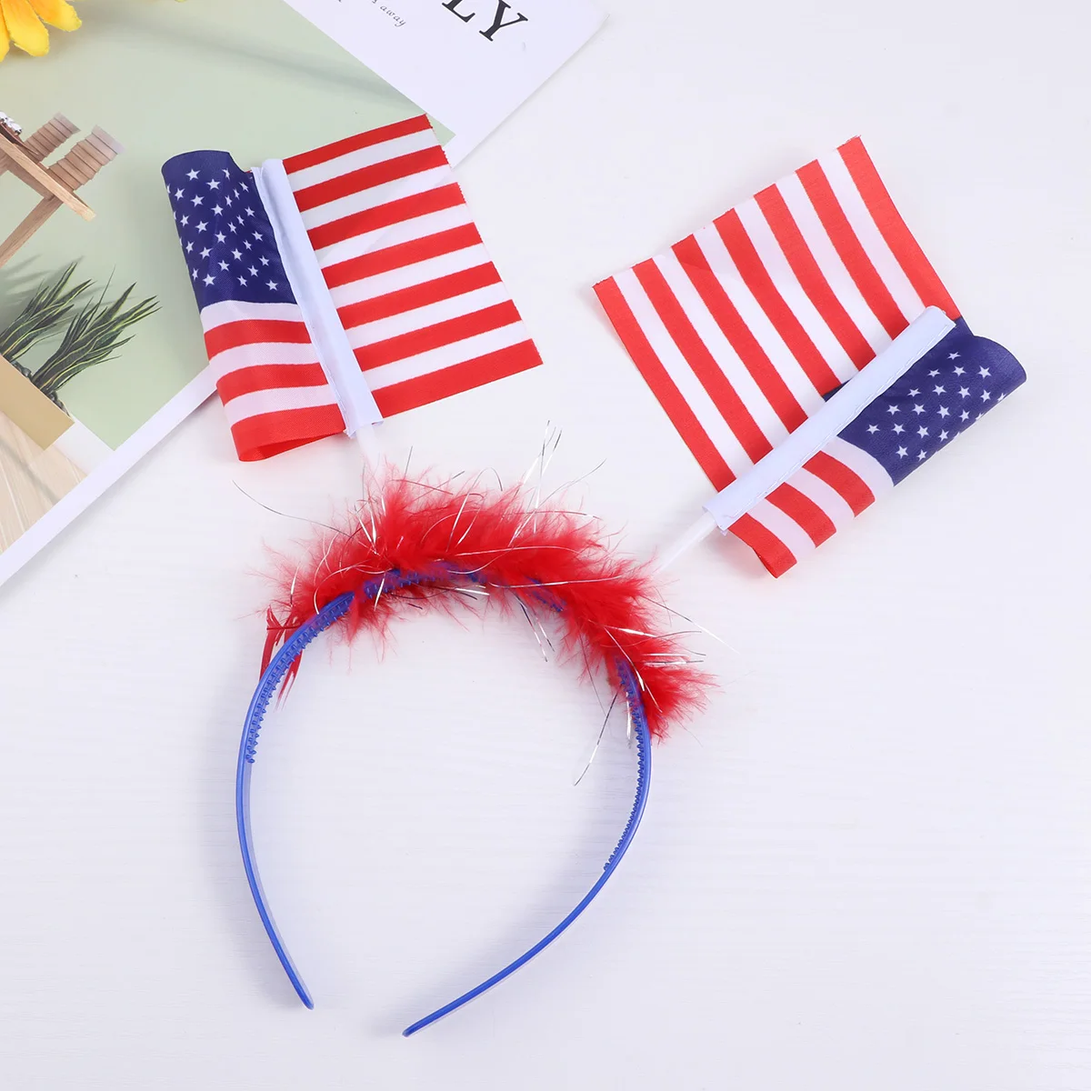 

Flag Headband US Womens Non Slip Hairband Girls Hoop Everyday Wear Wash Face Makeup Special Occasions