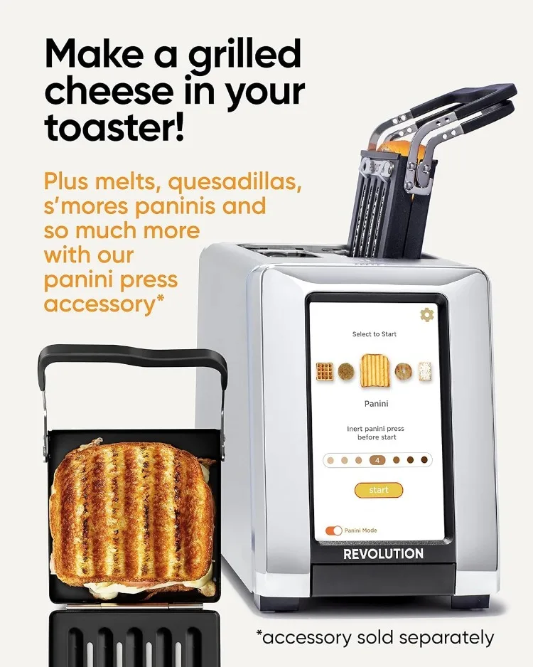 

R180S High-Speed Touchscreen Toaster – 2-Slice Smart Toaster with Patented InstaGLO Technology & Panini Sandwich Mode