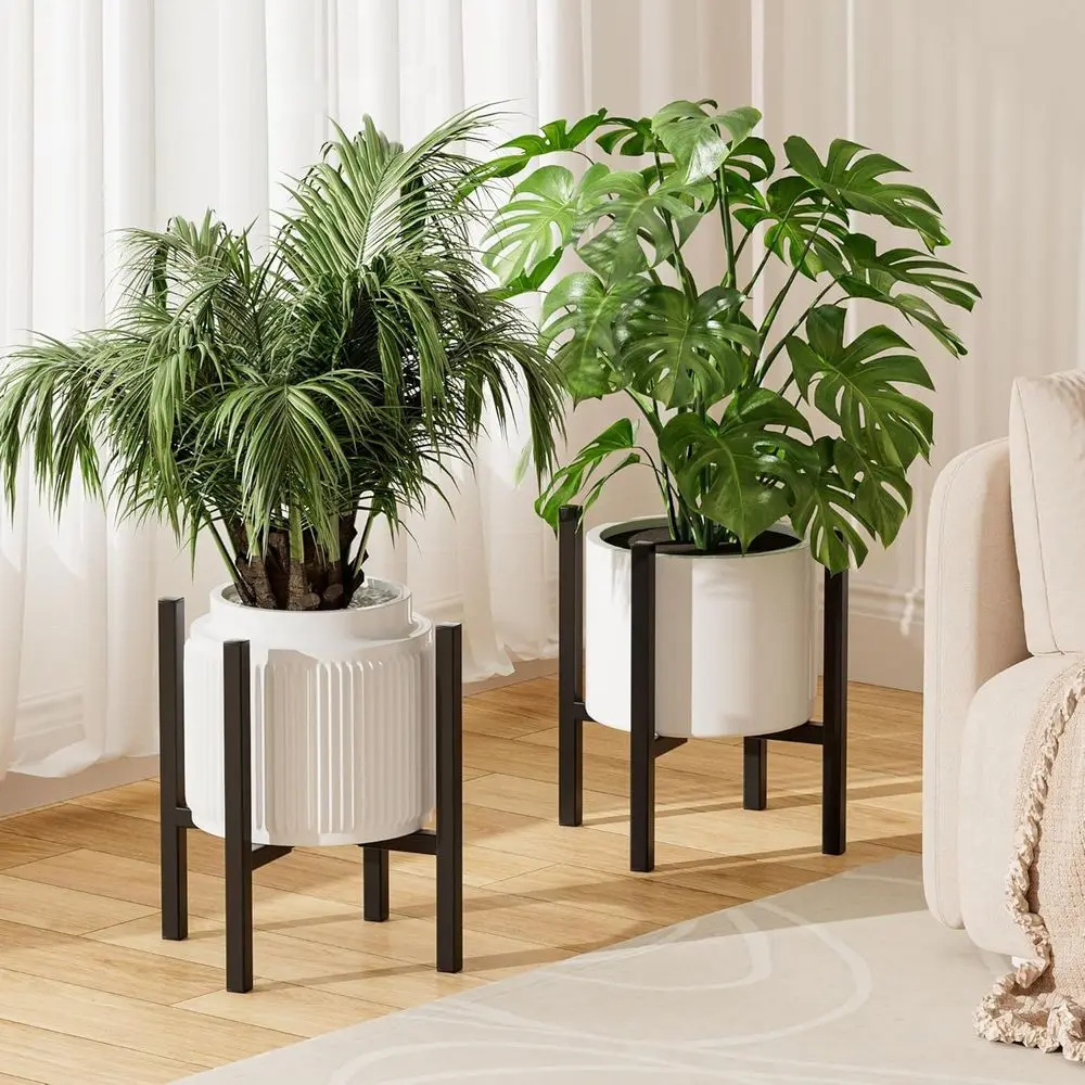 

Универсальная металлическая подставка для растений для использования на улице и в помещении, подходит для растений высотой 8-14 дюймов.