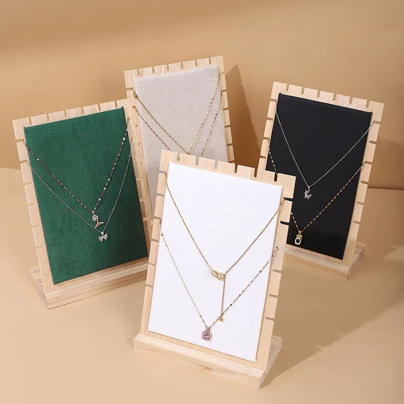 Solid Wooden Necklace Frame Fashion Jewelry Display Frame Pendant Support Jewelry Display Props