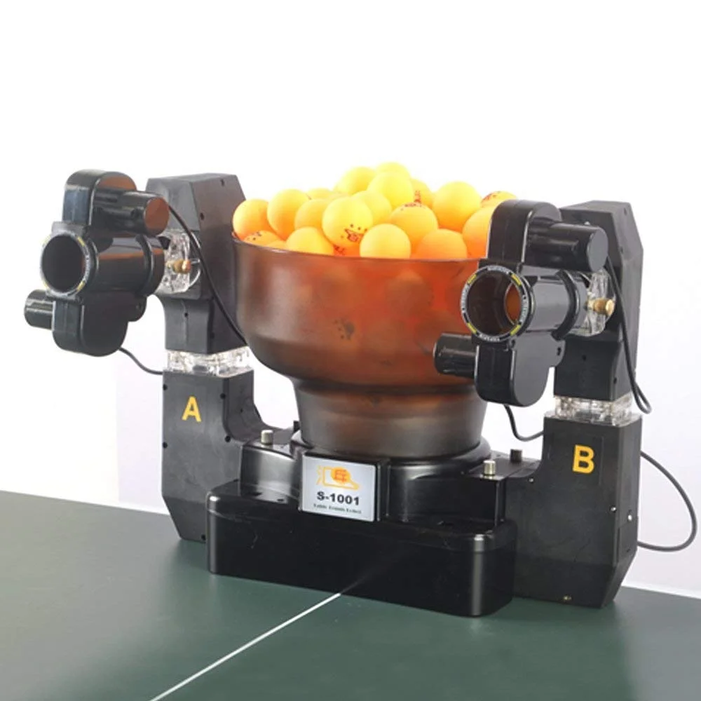 Newly Double-End Machine with 36 Different Spin Balls, Intelligent Design , Serves Table Tennis for Training