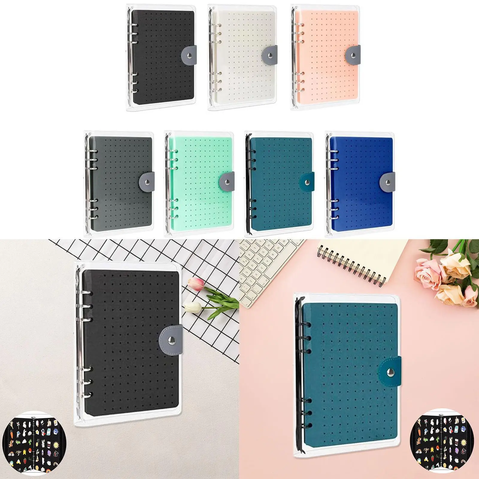 Filcowa broszka do przechowywania książek DIY Charms Organizer Booklet Metal Badges Chest Souvenir Album for Dressing Table Desktop