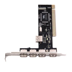 Adaptador de tarjeta de controlador PCI HUB, USB 2,0, 4 puertos, 480Mbps, alta velocidad